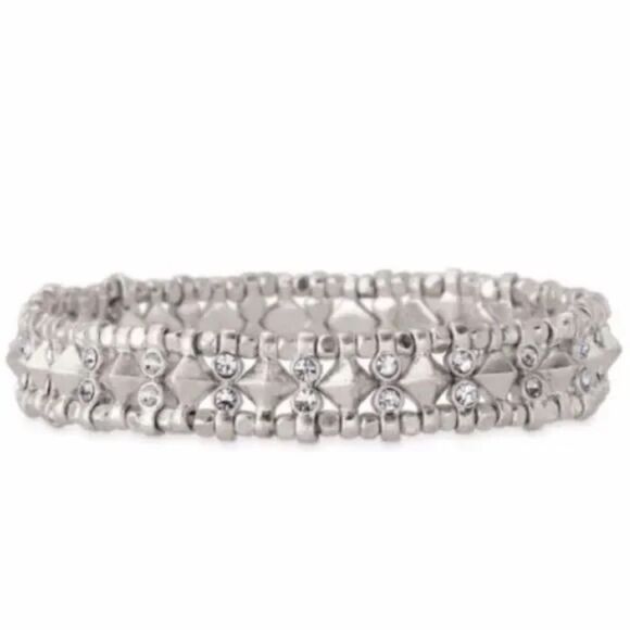 Stella & Dot Arrison Stretch Bracelet Silver - Picture 4 of 5